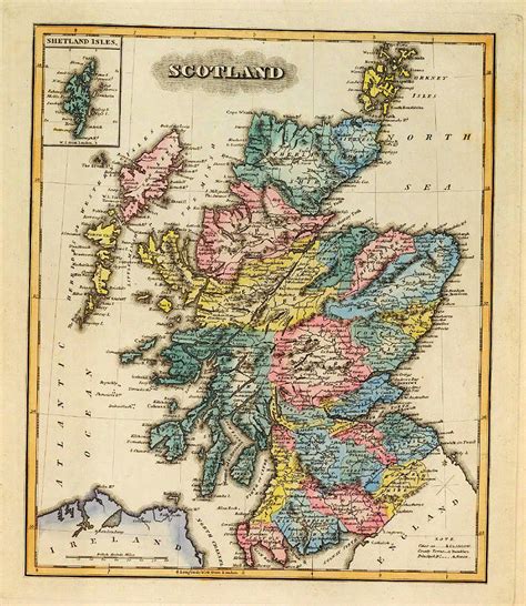 Map of Scotland and Ireland